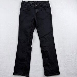 Mustang True Denim High Rise Straight Leg Jeans Black Comfort Fit